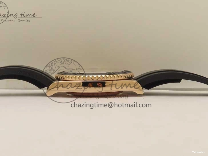 Black on 126655 Black 1:1 Bezel VS3235 Yacht-Master Edition Best Rubber Strap Ceramic RG 3EF 0415